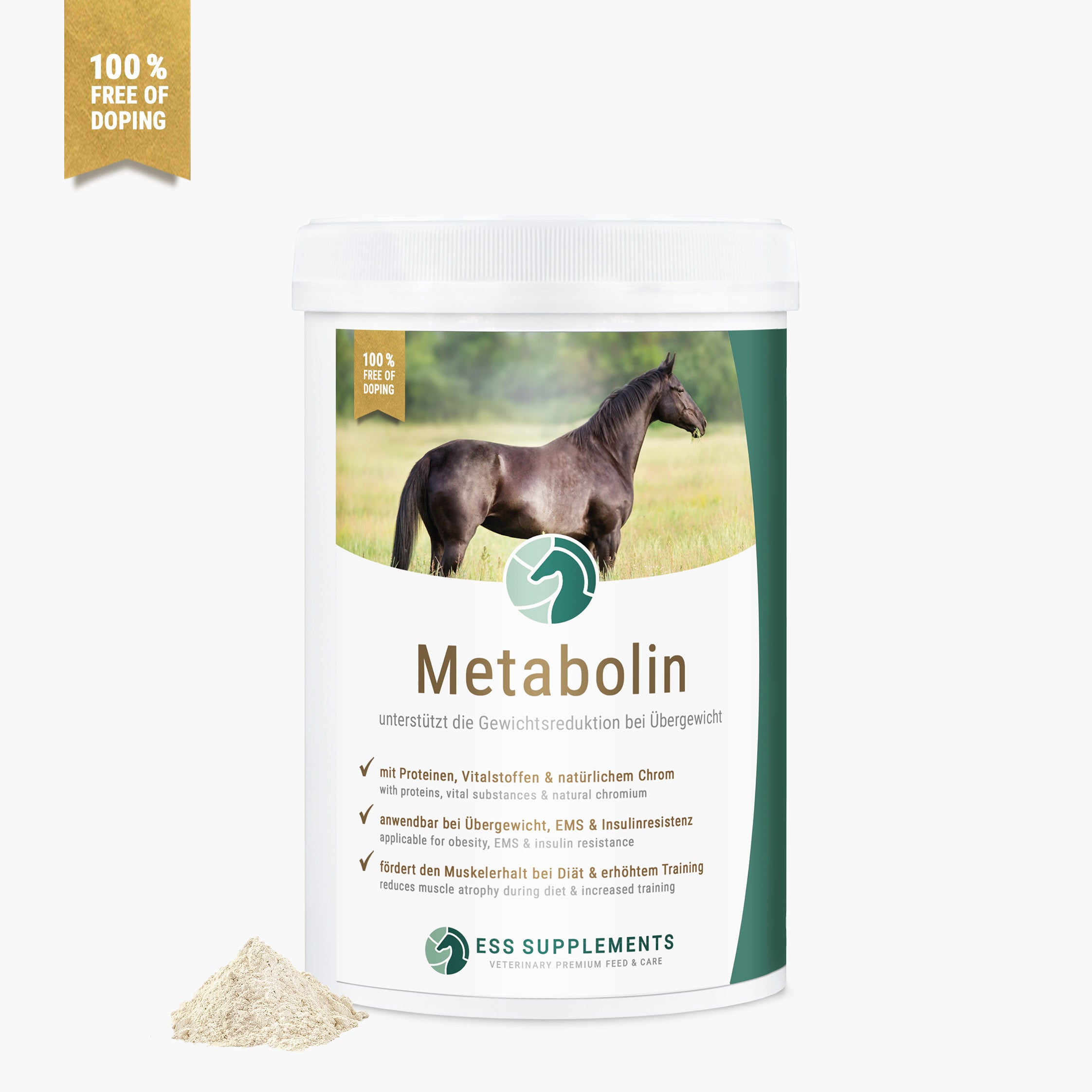 ESS Metabolin supplementary feed for overweight horses in the diet